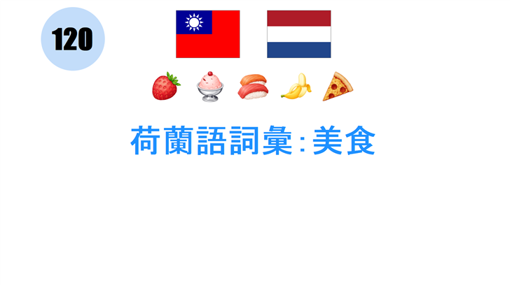 荷蘭語詞彙：美食